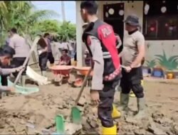 Gotong Royong Polri dan Masyarakat, Polres Pidie Jaya Percepat Pemulihan Pascabanjir dan Fasilitas Pendidikan