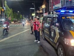 *Pawas Polsek Sunggal Pimpin Patroli KRYD dan Himbauan Cegah Kejahatan Jalanan di Beberapa Titik Rawan*