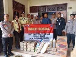 Peringati HUT Satpam ke-45, Sat Binmas Polres Brebes Anjangsana ke Kediaman Keluarga Almarhum Anggota Satpam