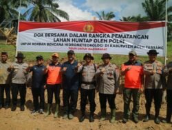 Tinjau Pematangan Lahan Huntap untuk Warga Korban Bencana, Bupati Armia: Terima Kasih Bapak Kapolri