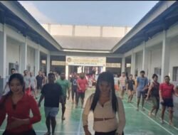 Senam Sehat Rutin Di Lapas Narkotika Rumbai Tingkatkan Kebugaran dan Kebersamaan WBP
