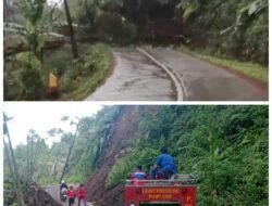 Longsor Jalan Kabupaten Paguyangan–Pandansari, Akses Kembali Dibuka Setelah Evakuasi 4 Jam