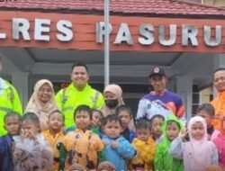 Satlantas Polres Pasuruan Gelar Polsanak, Ajarkan Anak Tertib Lalu Lintas Sejak Dini