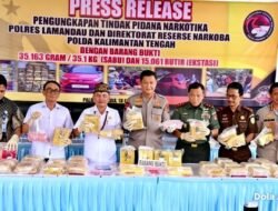 Peredaran Narkotika Sekala Besar Kembali Terkuak di Kalimantan Tengah