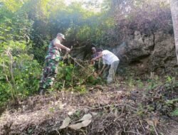 Sinergi TNI Dan Warga, Jumat Bersih Di Gunung Gundul Berjalan Semarak