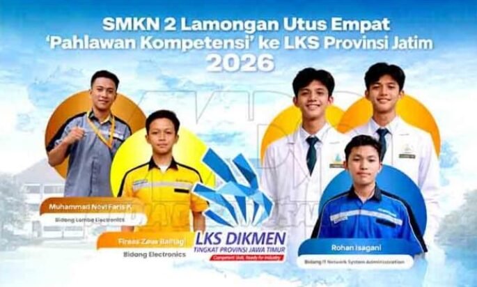 SMKN 2 Lamongan Kirim Empat Delegasi ke LKS Jatim
