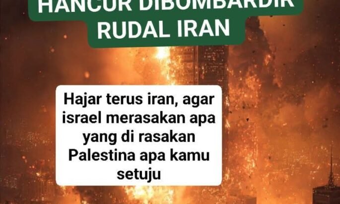 Israel Babak Belur Hancur di Bombardir Rudal Iran
