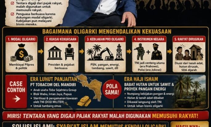 JANGAN JADIKAN TNI JONGOS OLIGARKI & MEMUSUHI RAKYATNYA SENDIRI