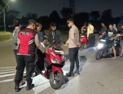 Patroli Malam Polsek Pinang Sasar Titik Rawan, Nihil Kejadian Menonjol
