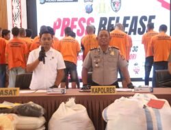 Sat Reskrim Polres Simalungun Rilis Pengungkapan 43 Kasus 3C, 69 Tersangka Diamankan