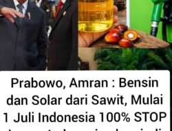 Prabowo dan Amran Menghentikan Impor Solar dan Bensin Sepenuhnya