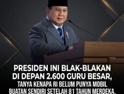 PRESIDEN INI BLAK-BLAKAN DI DEPAN 2.600 GURU BESAR, TANYA KENAPA RI BELUM PUNYA MOBIL BUATAN SENDIRI SETELAH 81 TAHUN MERDEKA
