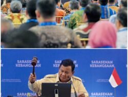Presiden Prabowo Subianto secara resmi menutup Sarasehan Kebangsaan Konvensi Sains ( KSTI ) di JICC Jakarta