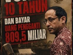NADIEM DIHUKUM 10 TAHUN,Akhirnya Palu itu di Ketuk Hakim