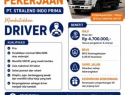 PT Stralend Indo Prima Buka Lowongan Driver, Tawarkan Gaji Mulai Rp4,7 Juta dan Peluang Karier di Kabupaten Tangerang