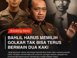 Bahlil Harus Memilih Golkar Tak Bisa Terus Bermain Dua Kaki