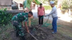 Babinsa Ngadri Bersama Warga Gelar Penghijauan, Tanam Pohon Durian dan Nangka