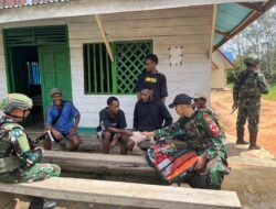 Yankes Keliling Satgas Yonif 123/Rajawali Perkuat Kepercayaan Masyarakat dan Dukung Pemerrataan Layanan Kesehatan di Papua Selatan