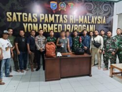 Satgas Pamtas RI-Malaysia Yonarmed 19/Bogani Gagalkan Penyelundupan Sabu 3,94 Gram Lewat Jalur Tikus