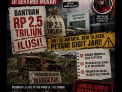Kapitalisme Bencana di Serambi Mekah: Membongkar Ilusi Bantuan Rp 2,5 Triliun dan Ancaman ‘Besi Mangkrak’ Kementan
