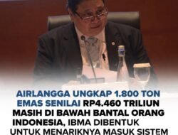 AIRLANGGA UNGKAP 1.800 TON EMAS SENILAI RP4.460 TRILIUN MASIH DI BAWAH BANTAL ORANG INDONESIA, IBMA DIBENTUK UNTUK MENARIKNYA MASUK SISTEM