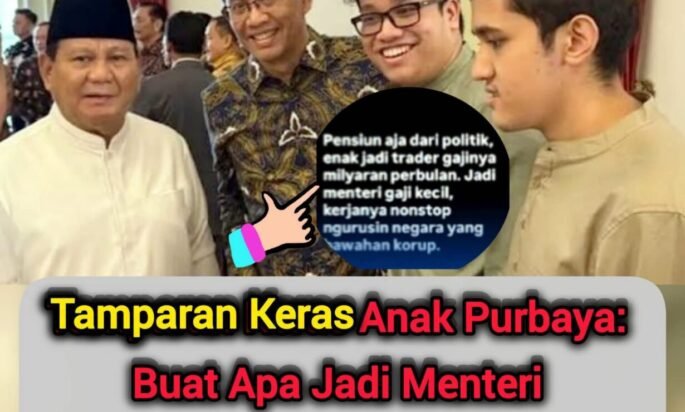 Tamparan Keras Anak Purbaya ,Buat apa jadi Menteri, Kalau Cuma Urus Negara Korup ? .