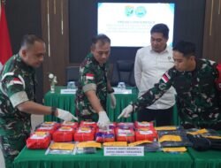 Satgas Pamtas RI-Malaysia Yonarmed 19/Bogani Serahkan 16,4 Kg Sabu ke BNNP Kalbar