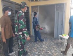 Cegah Demam Berdarah, Babinsa Kalipucung Pendampingan Fogging Serentak Di Dusun Kalipucung