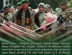 Penuh Khidmat, Pangdam IM Pimpin Tradisi Pelepasan Mayjen TNI Joko Hadi Susilo