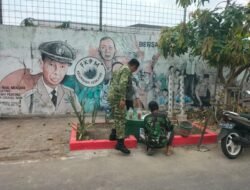 Babinsa Kemlayan Berikan Dukungan  Dalam Pembuatan TEBA di Wilayahnya